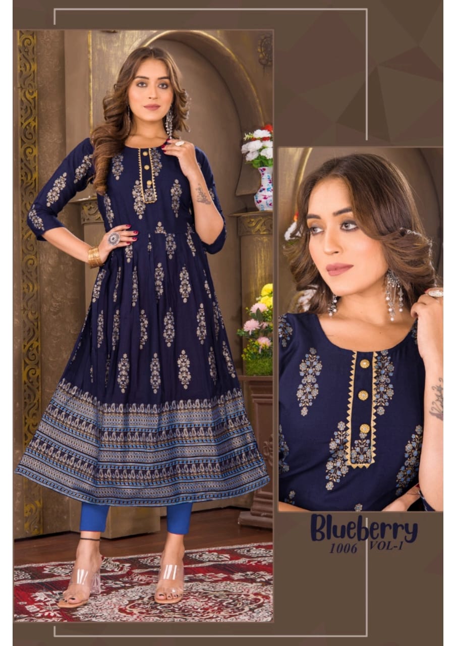 Blueberry Vol 1 Exclusive Designer Wear Wholesale Anarkali Kurtis
